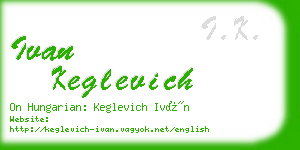ivan keglevich business card